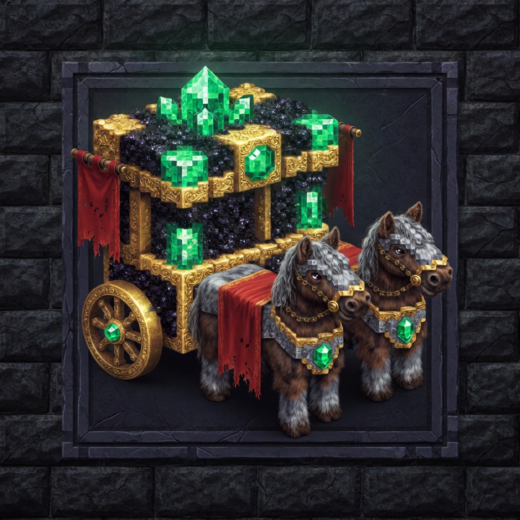 Chariot SMP — a gem-encrusted chariot drawn by armored horses